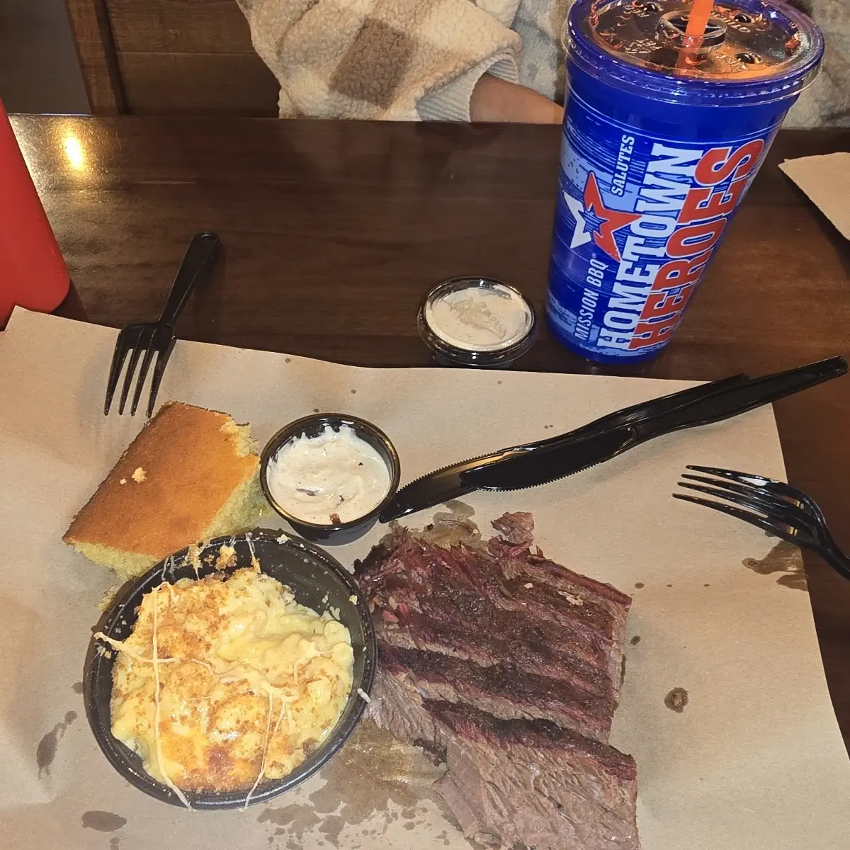 Smoked Brisket and Mac and Cheese