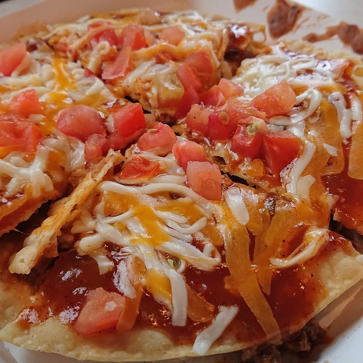 One Cheese Enchilada and a Deluxe Tostada