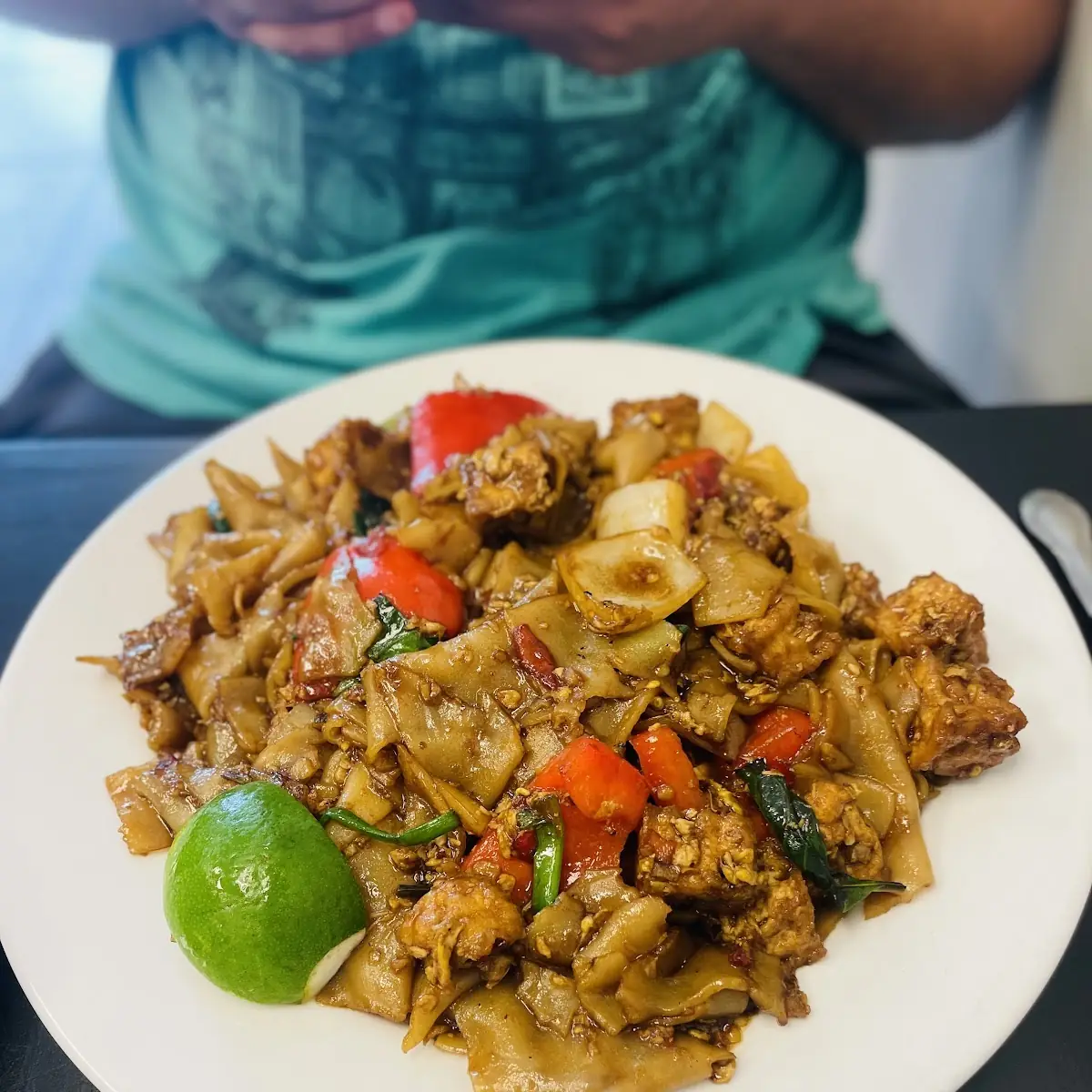 Drunken Noodles with Tofu and Shrimp