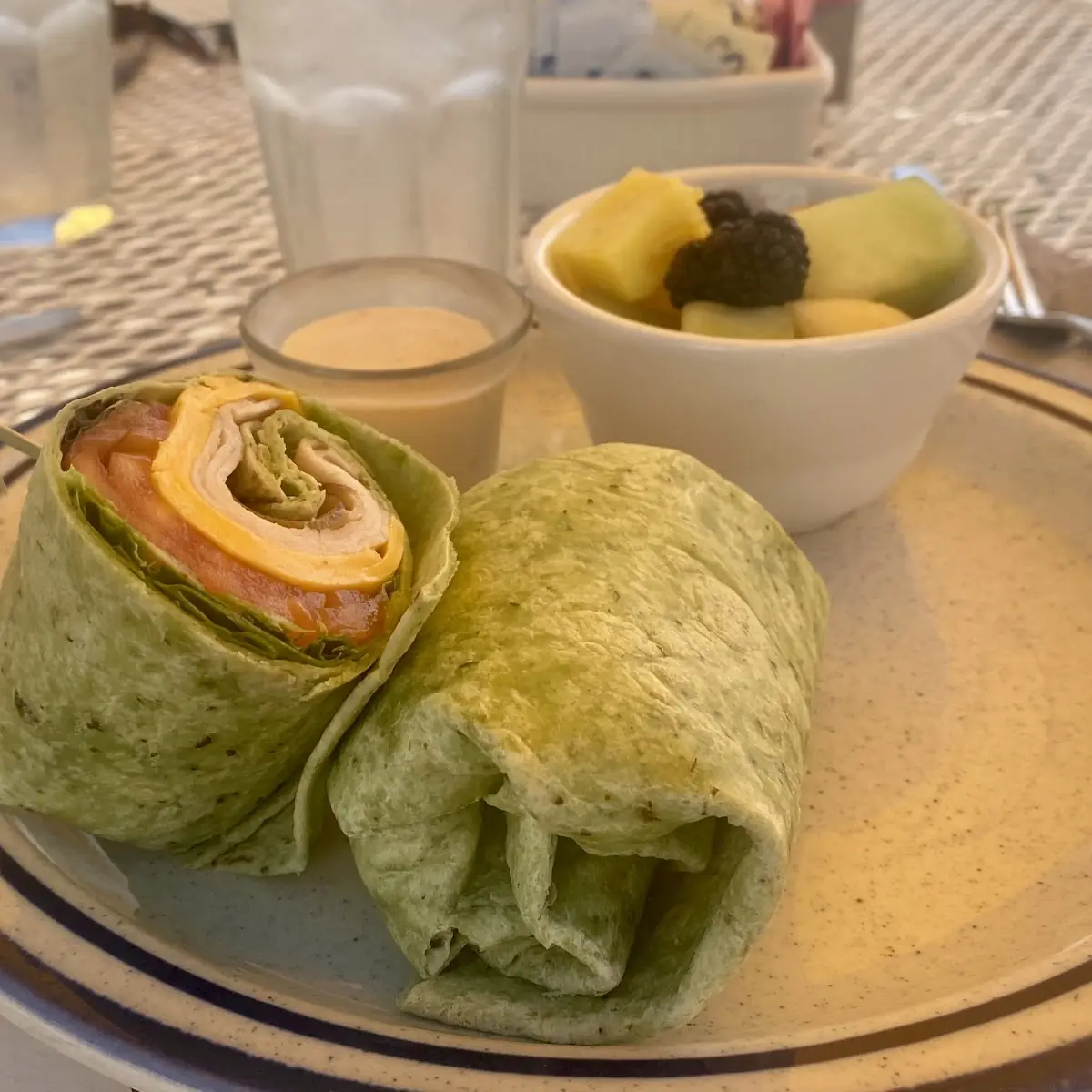 Roasted Turkey Spinach Wrap