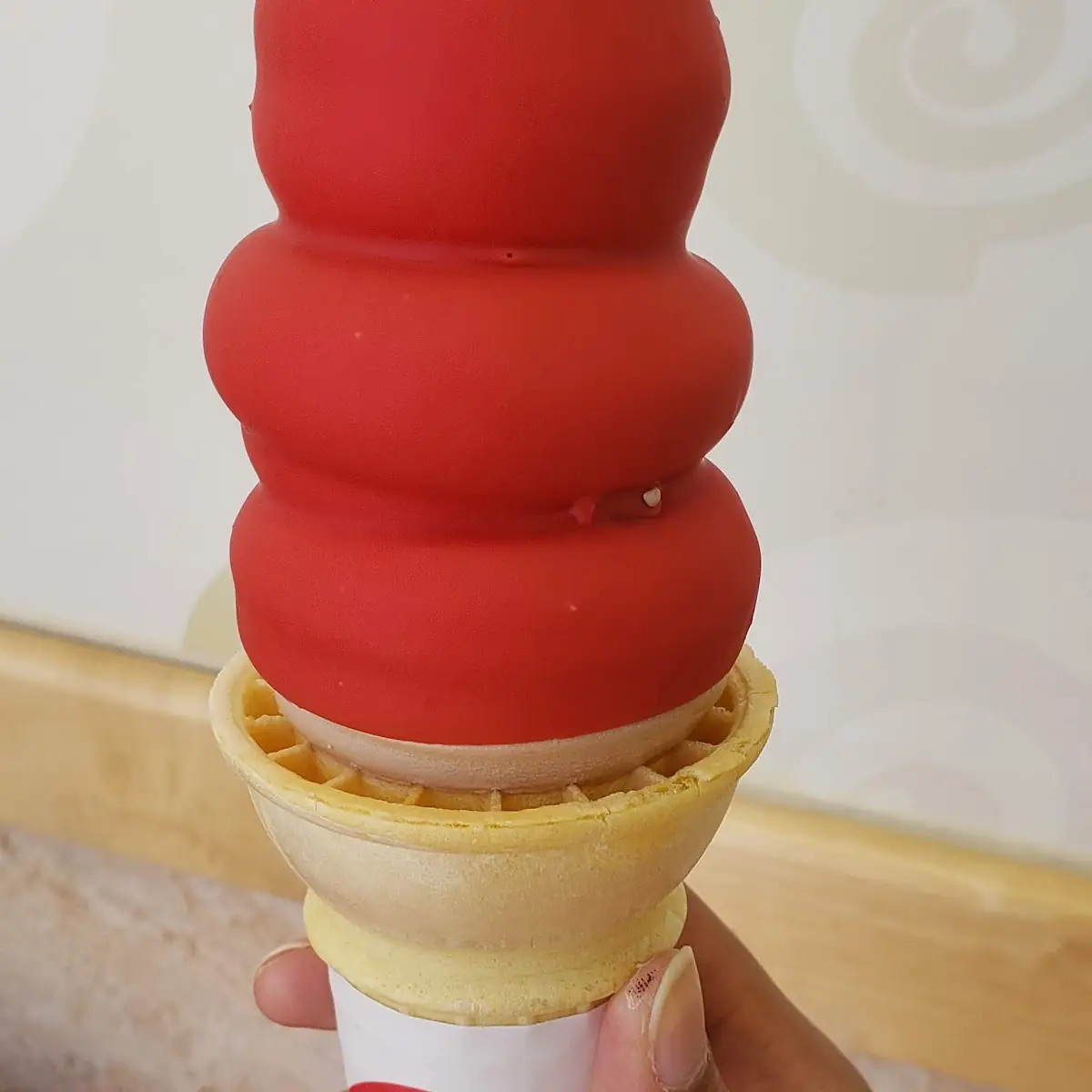 Chocolate Soft Serve Dipped in Cherry