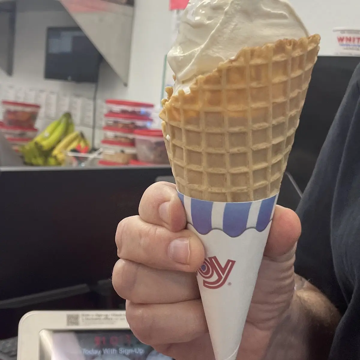 Vanilla Custard in a Waffle Cone