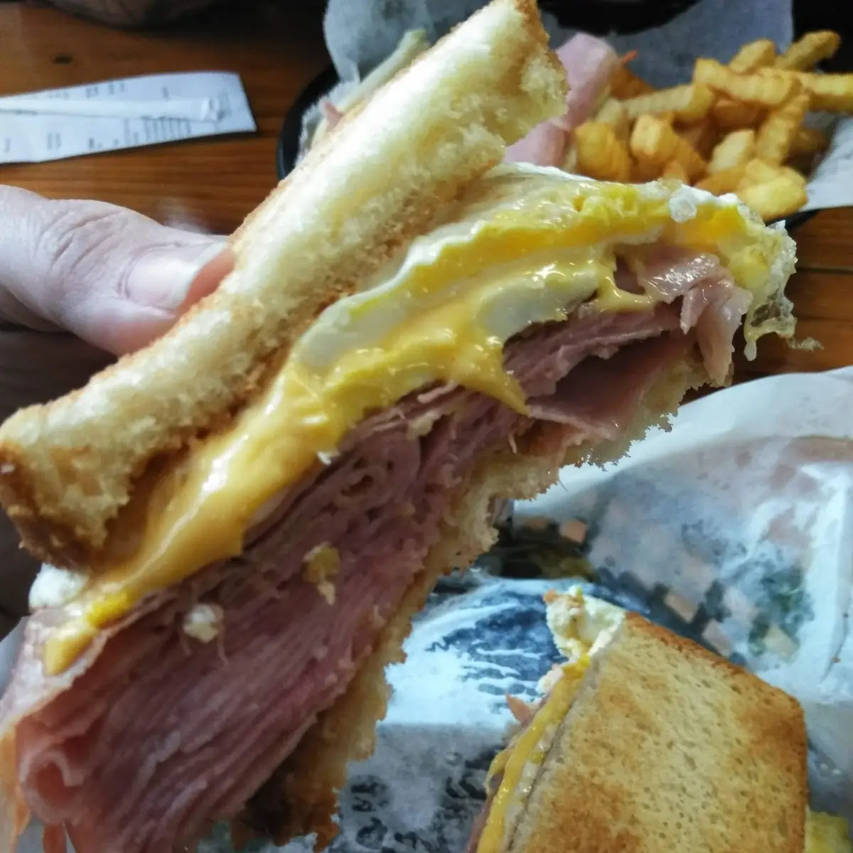 Ham Egg and Cheese Sandwich
