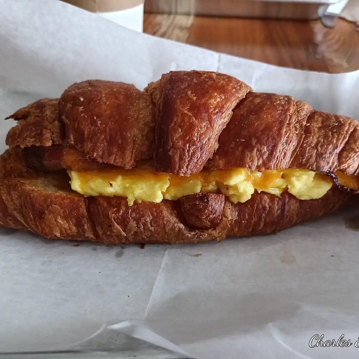 Bacon Egg & Cheese or Ham Egg & Cheese Croissant