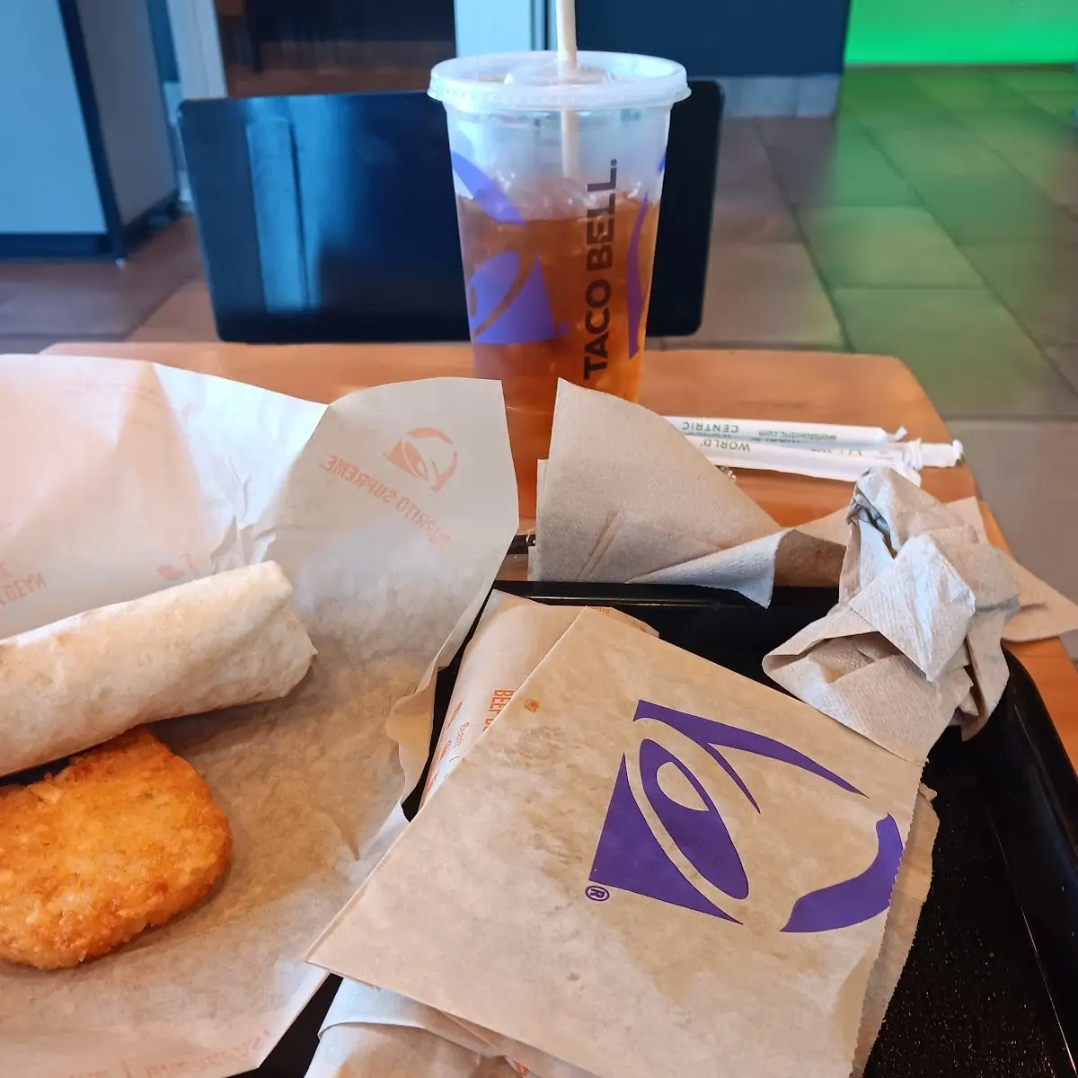 Breakfast Burrito and Hashbrown