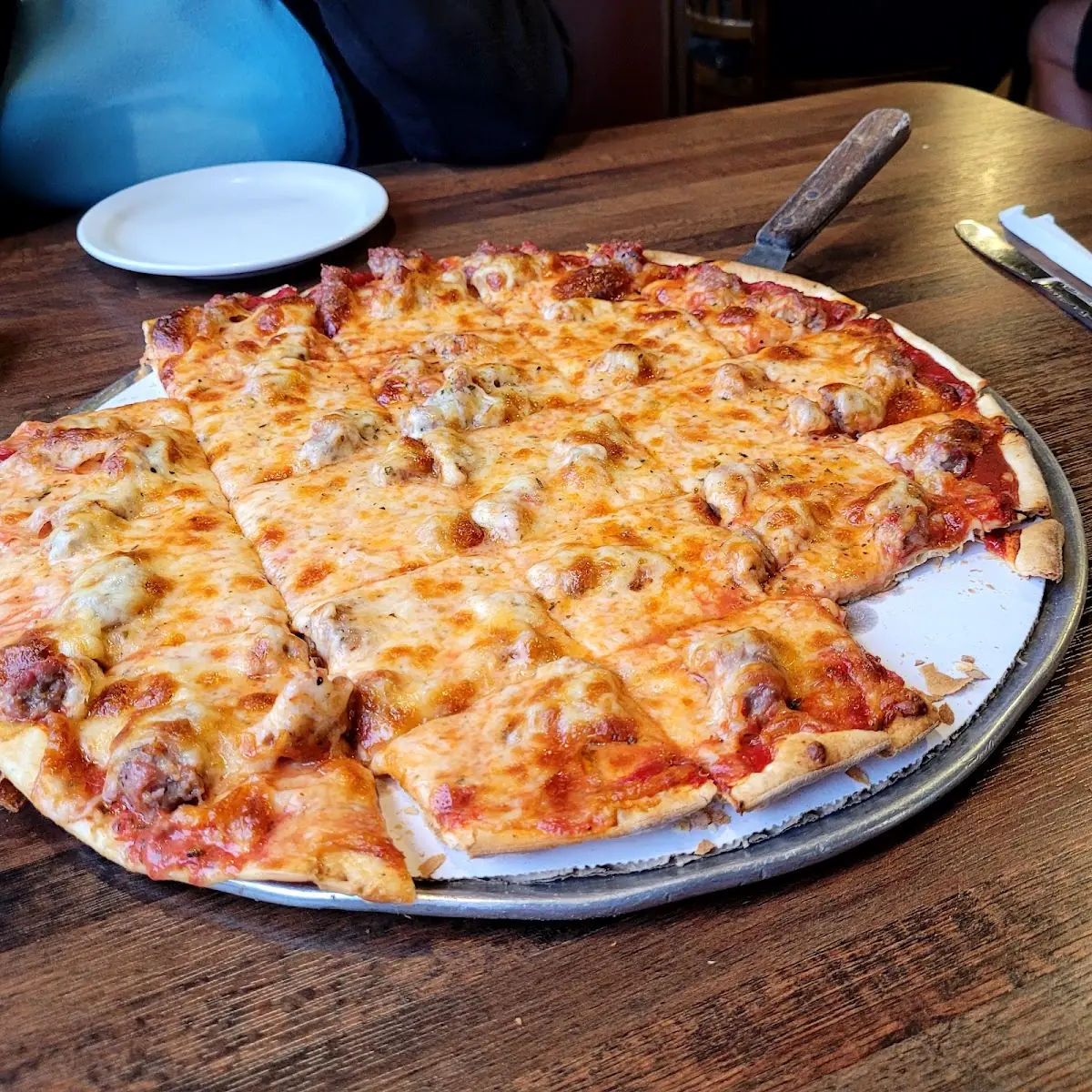 Thin Crust Sausage Pizza