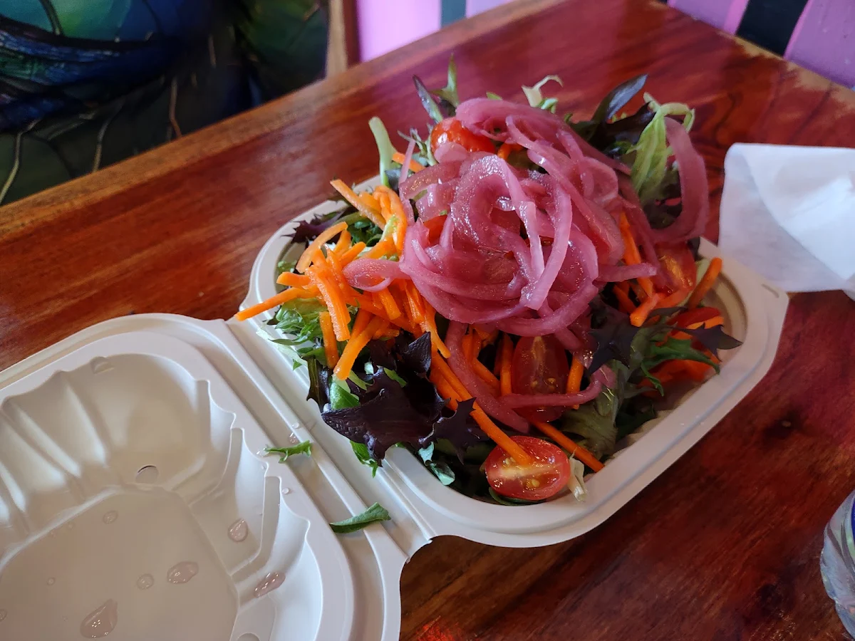 Fresh Mixed Green Salad, Hangry Chicken