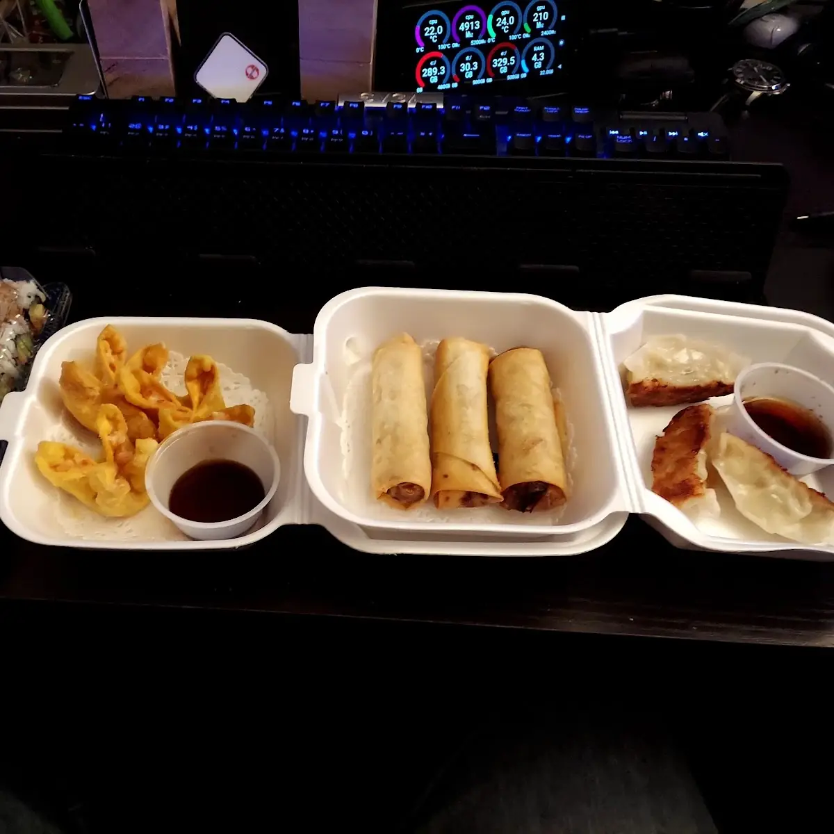 Spicy Tuna Roll Eel Cucumber Roll Spring Rolls Gyoza