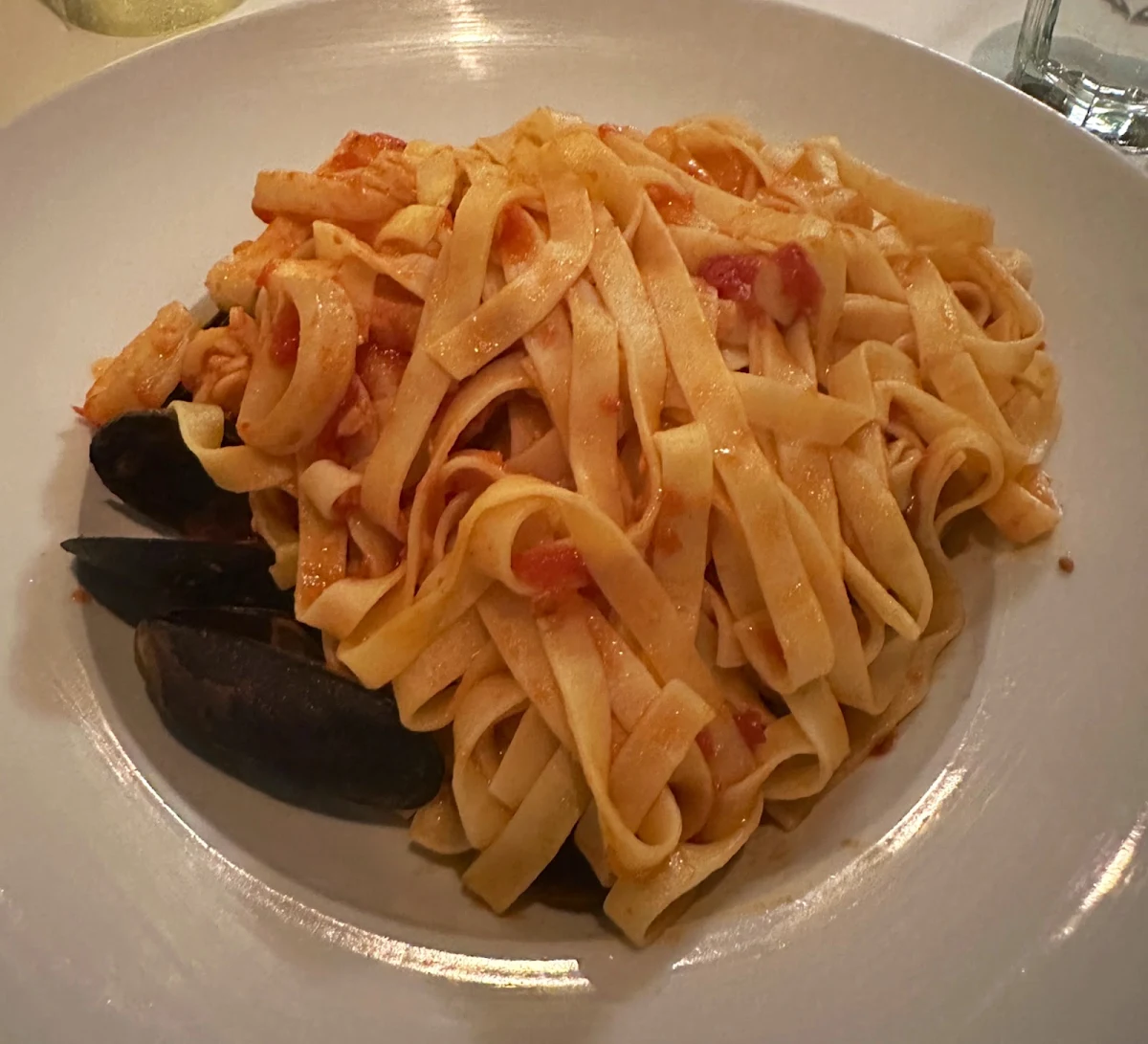 Seafood Tagliatelle with Tomato Sauce, Tutto Bene Osteria Ltd
