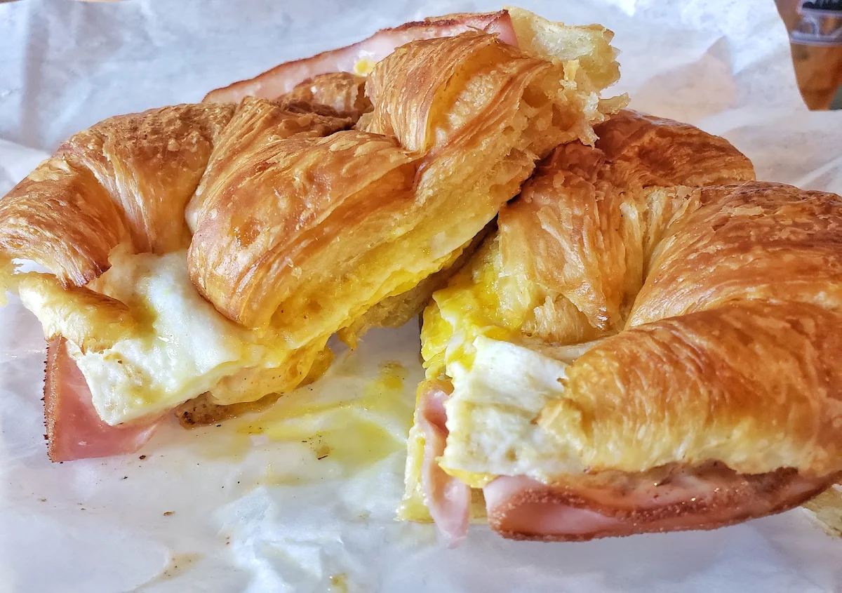 Ham Egg and Cheese Croissant