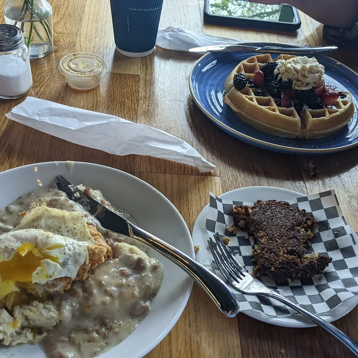 Biscuit and Gravy with Fried Chicken