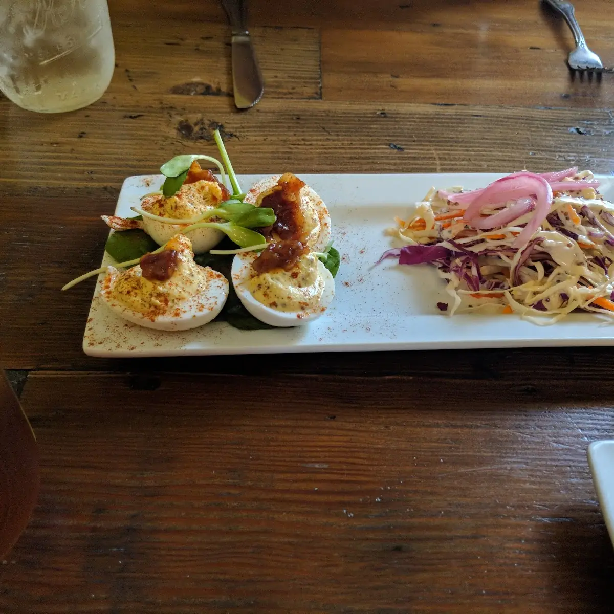 Deviled Eggs with Bacon Jam
