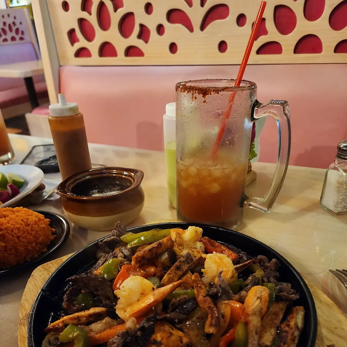 Fajitas Mixtas Camaron Pollo Res