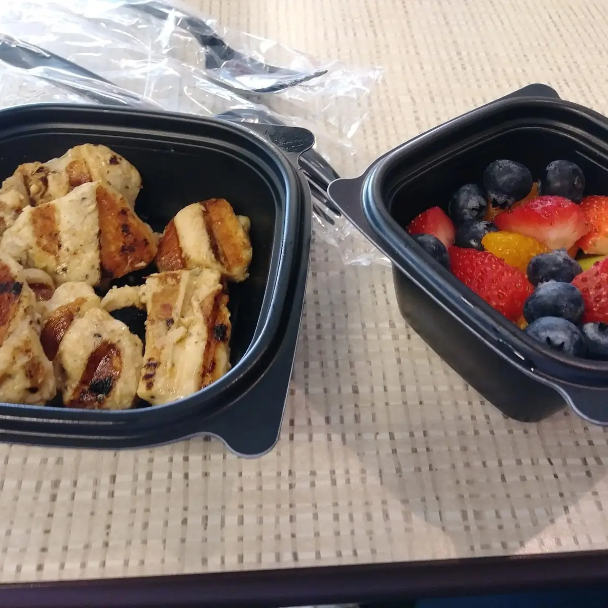 Chicken Nuggets and Fresh Fruit