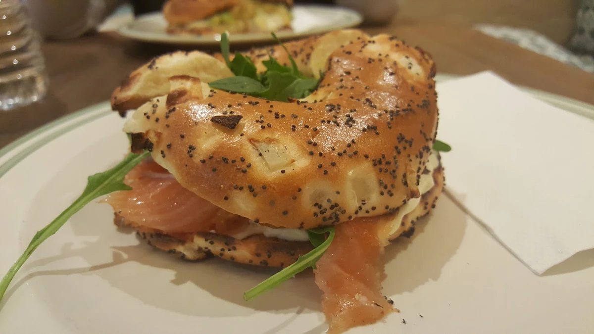 Oasted Salmon Bagel with Cream Cheeser