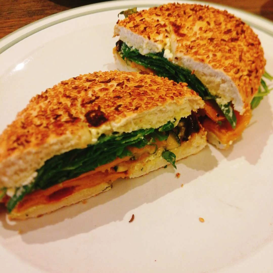 Smoked Salmon Bagel with Cream Cheese