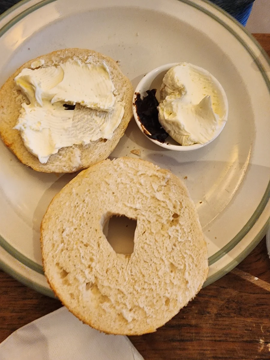 Vegemite and Cream Cheese Bagel