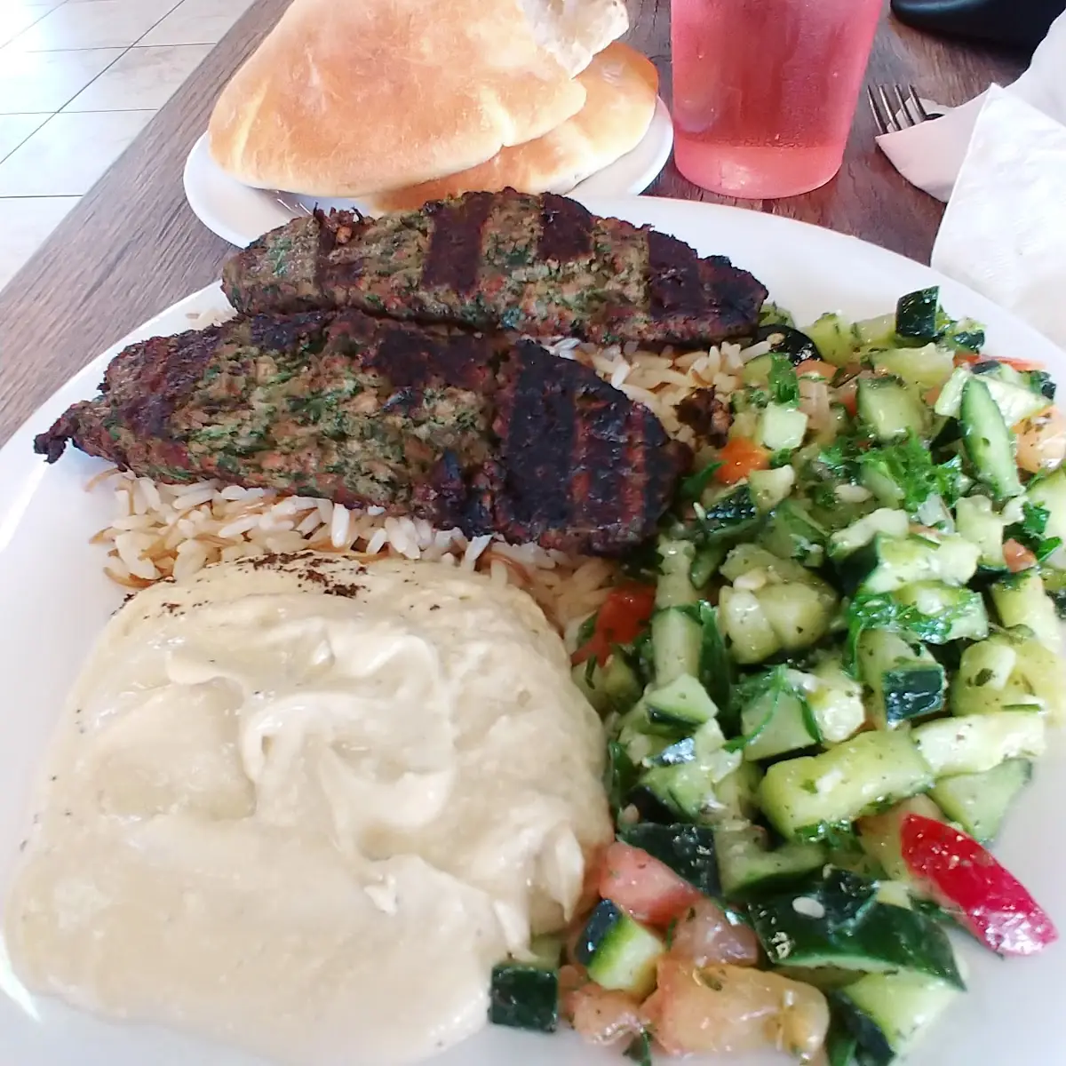 Kafta Plate You Can Order It as a Wrap Also