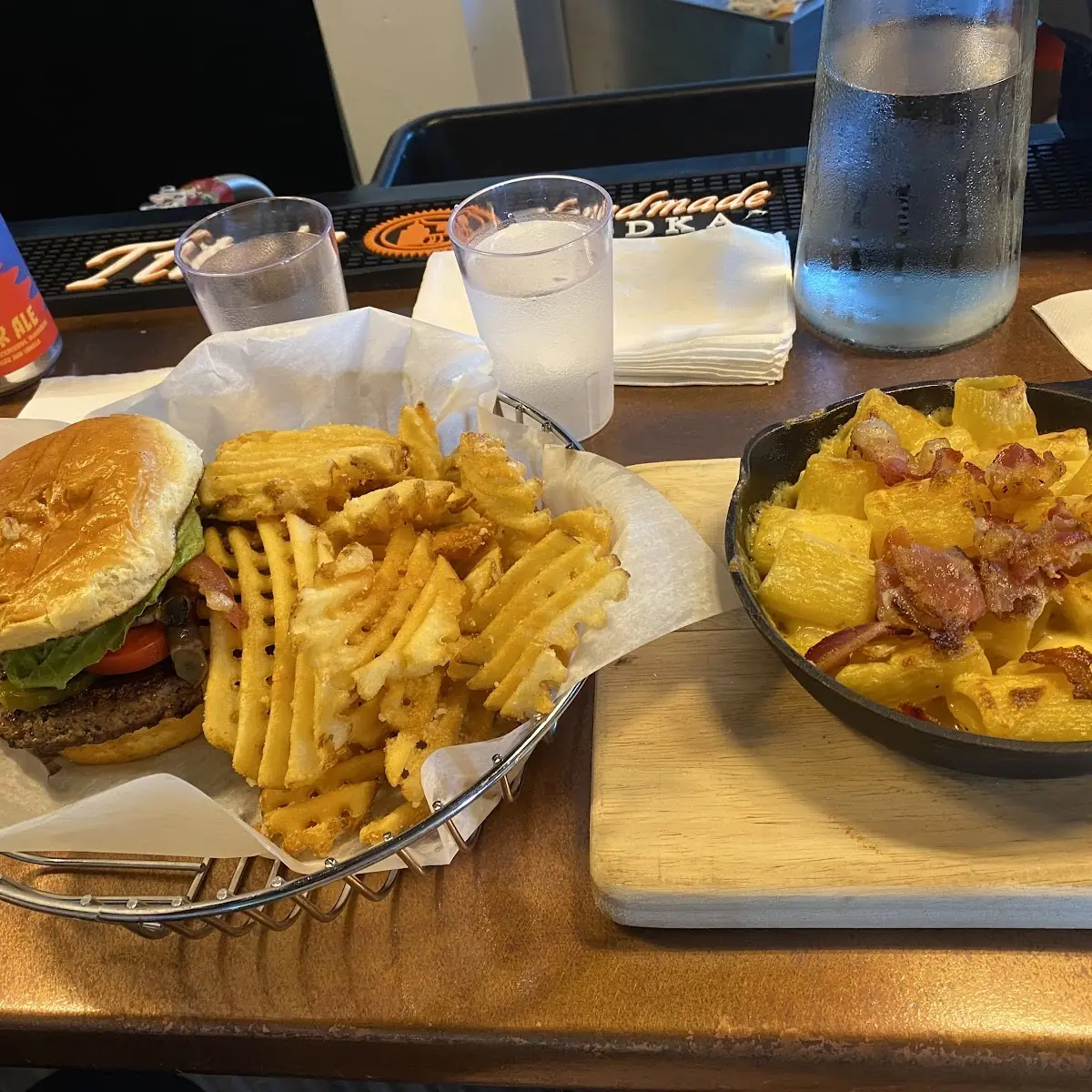 Burger with Bacon and BBQ Sauce