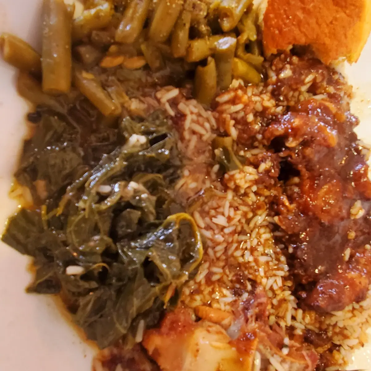 Ox-Tail with Greens and Lima Beans