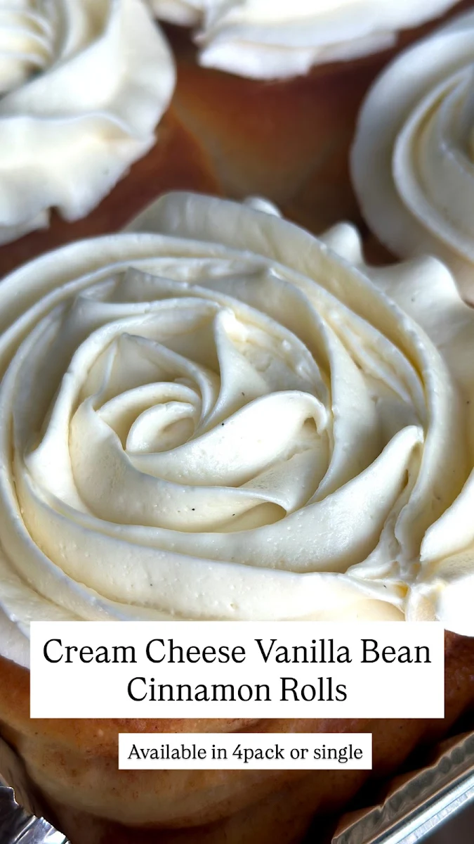 Cream Cheese Vanilla Bean Cinnamon Rolls