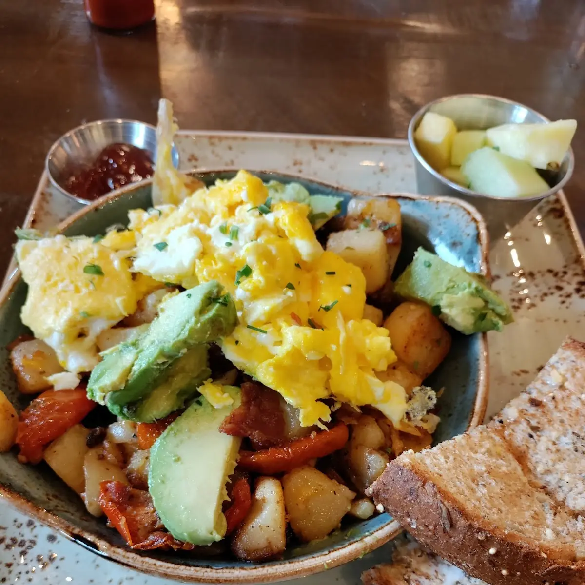 Home Fries with over Easy Eggs