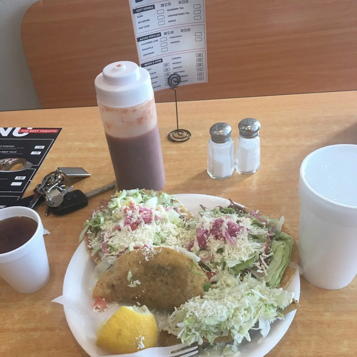 Taquitos Dorados and Taquitos Tostada with Rolled Beef Tocos and Consomé