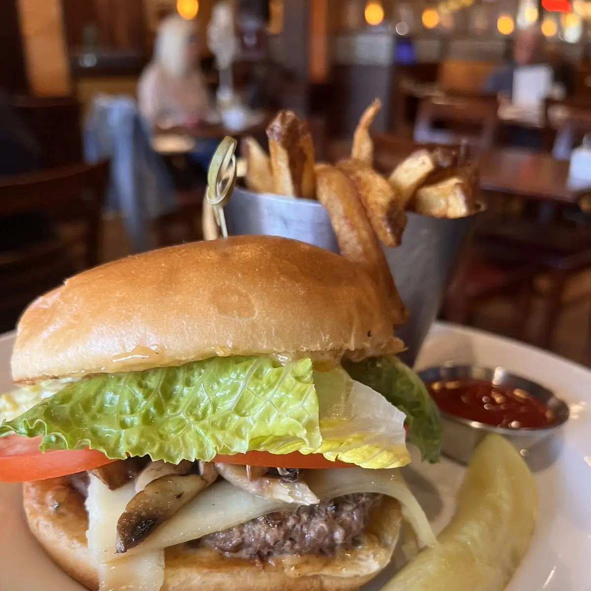 Mushroom Swiss Burger