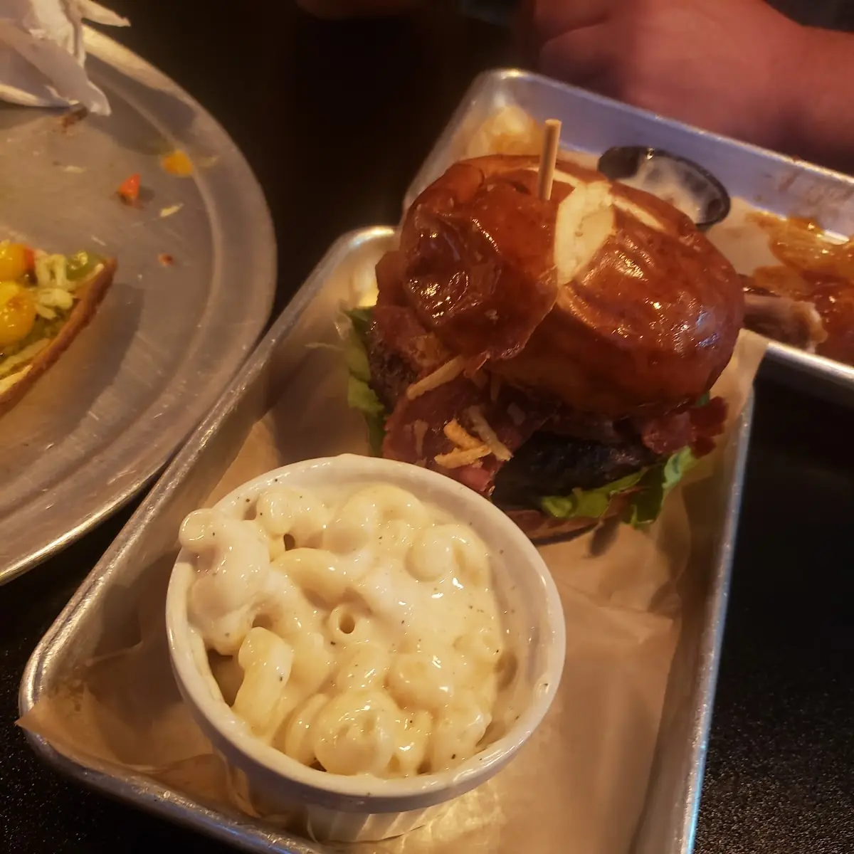 Burger with Mac & Cheese