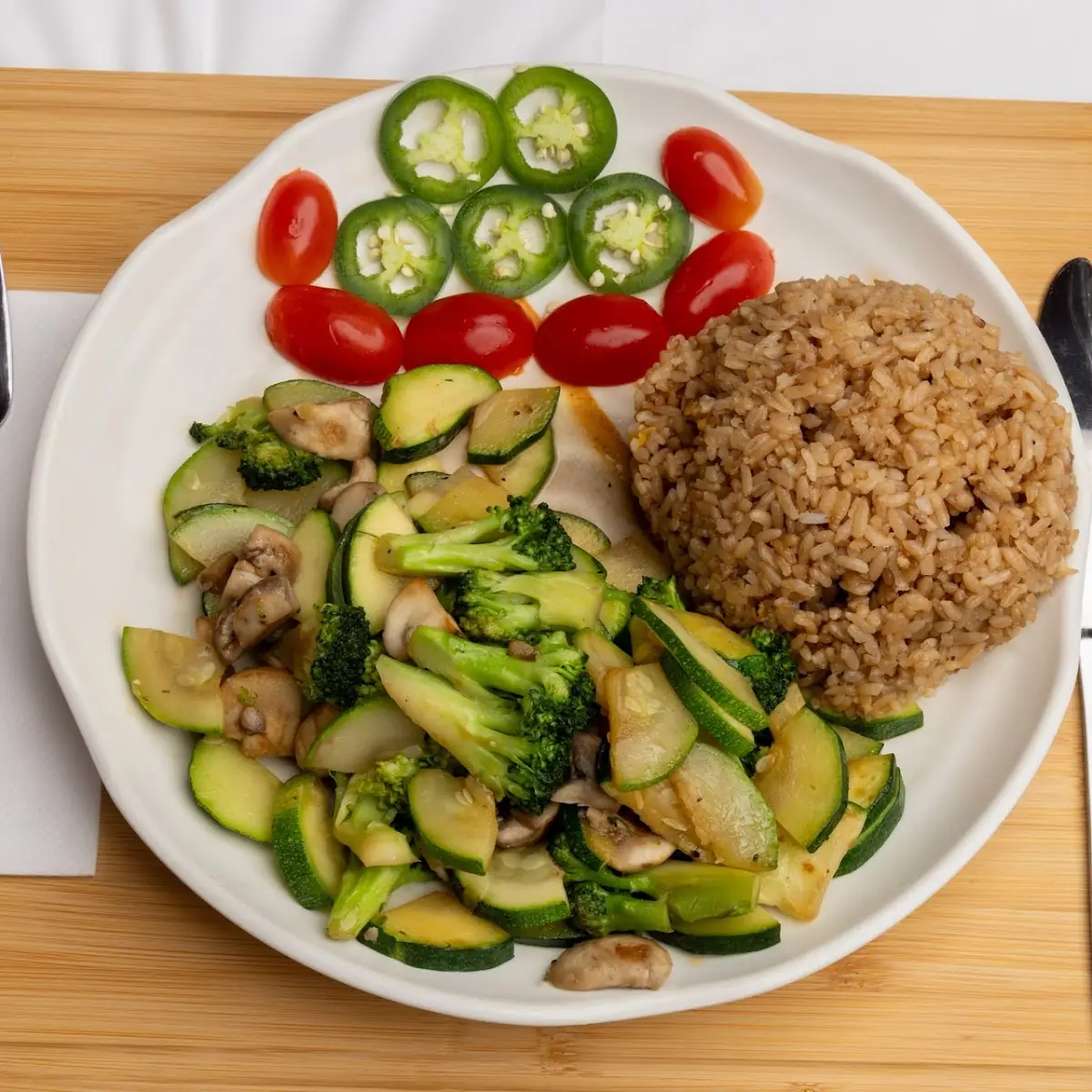 Hibachi Vegetable Broccoli Mushroom Zucchini