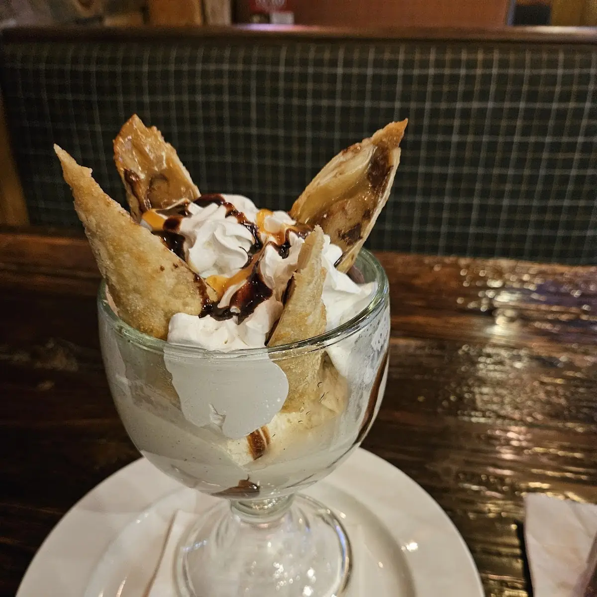 Cookie Dough Egg Roll Sundae