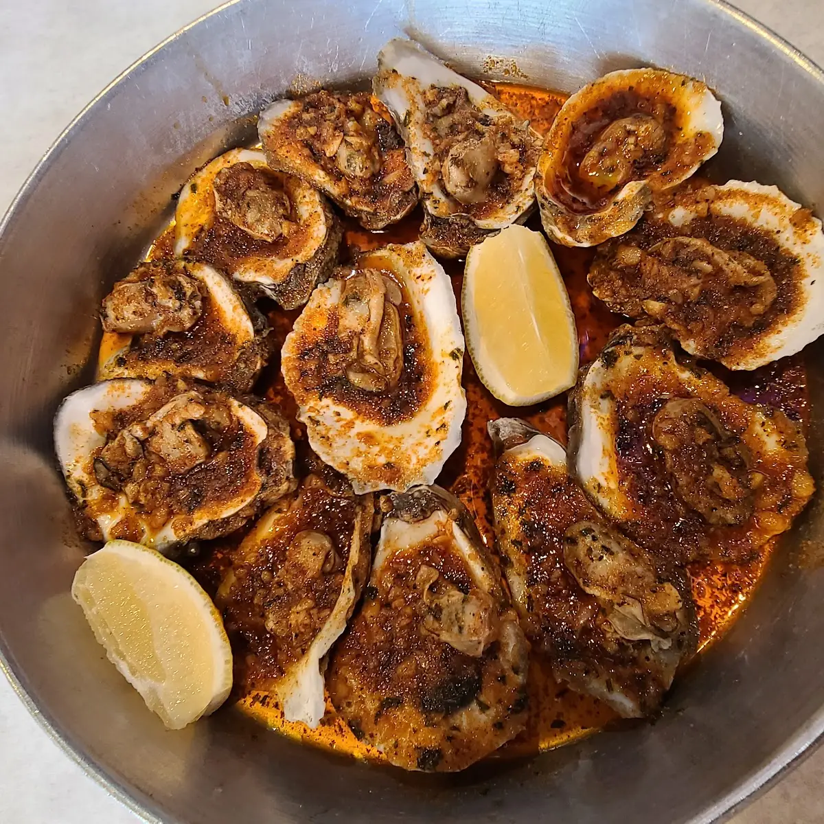 Oysters on the Half Shell Steamed