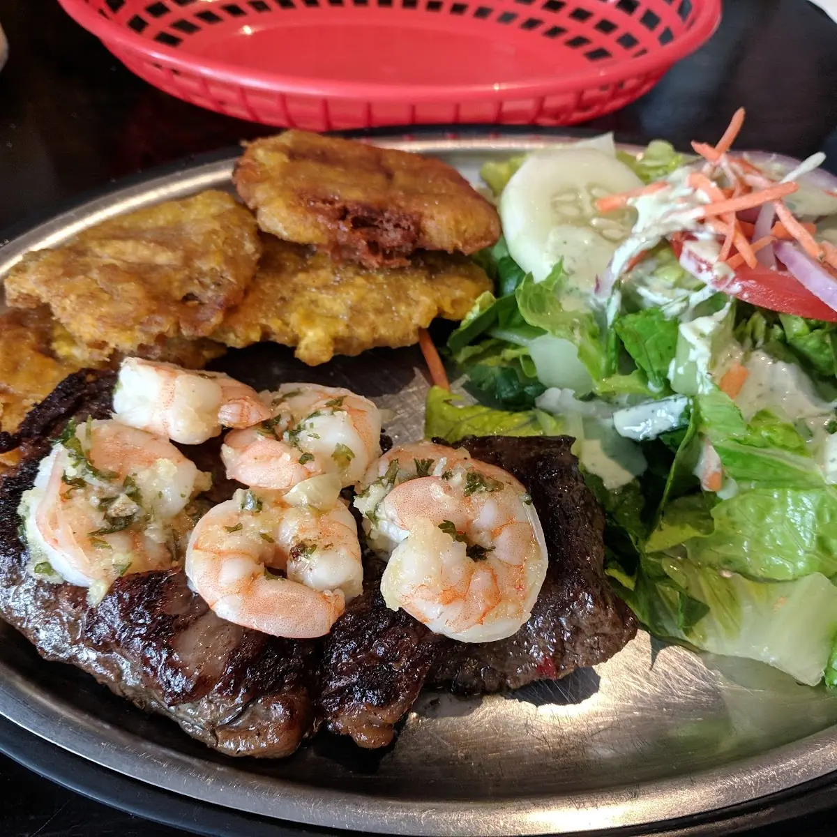 Grilled Steak with Shrimp