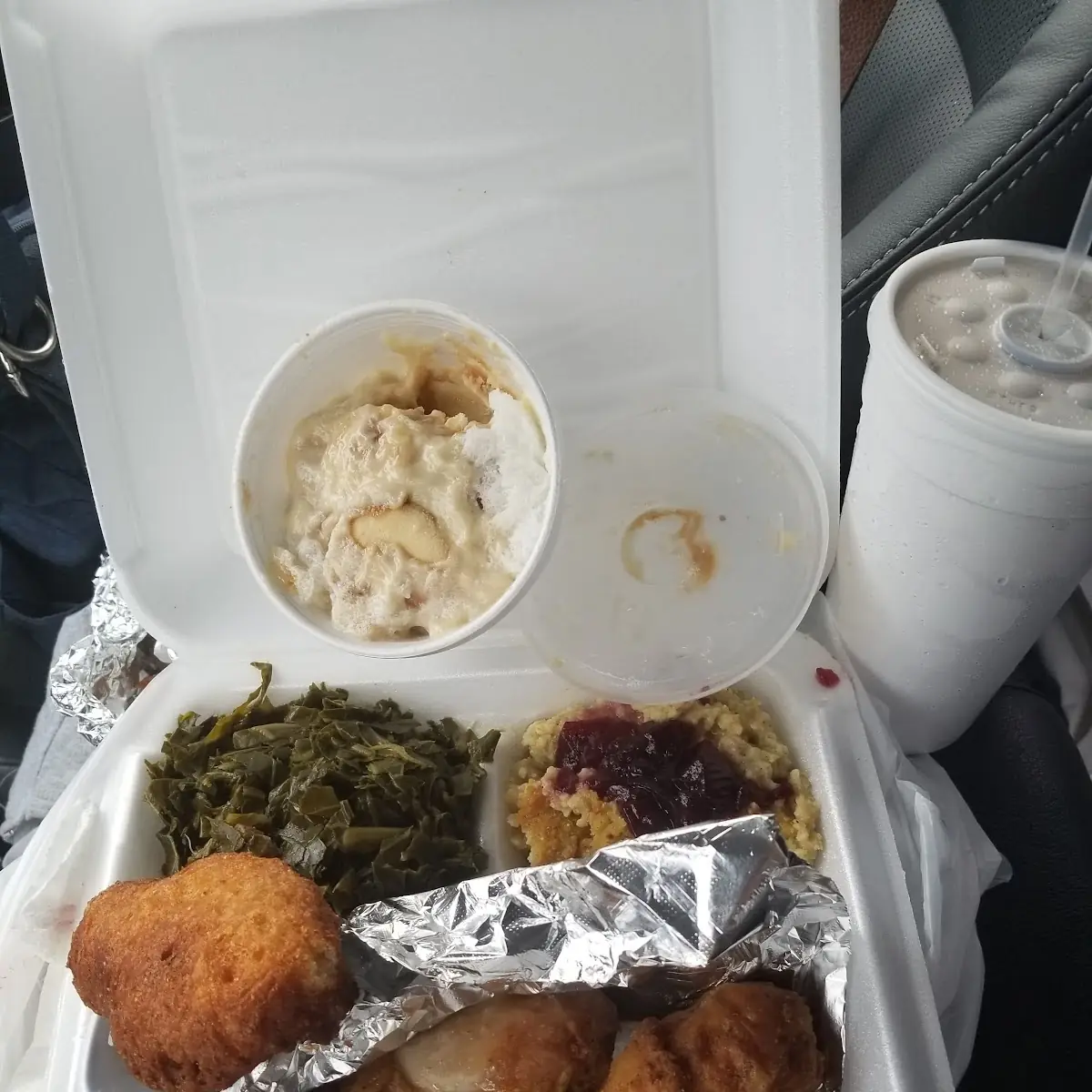 Fried Chicken Turnip Greens Dressing Fried Corn Bread