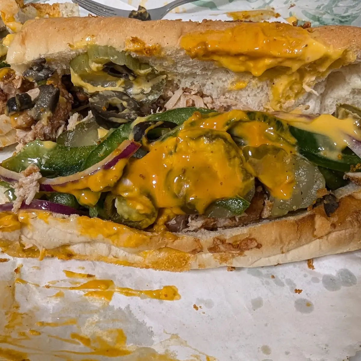 Spicy Nacho Chicken Sub on Ghost Pepper Bread