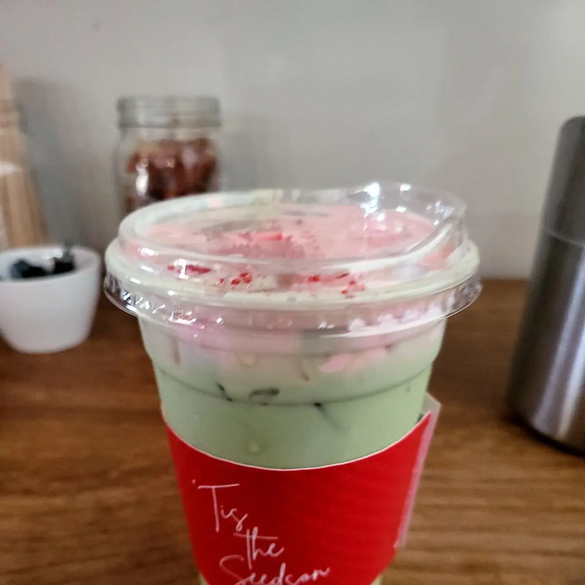 Strawberries & Cream Matcha Latte