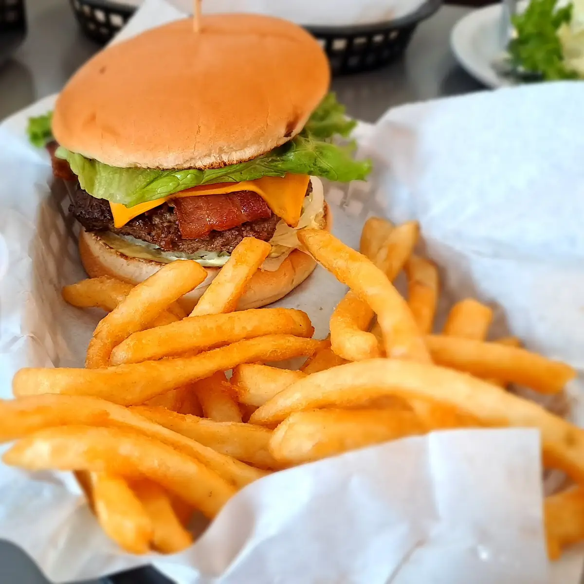 Bacon Burger with Fries