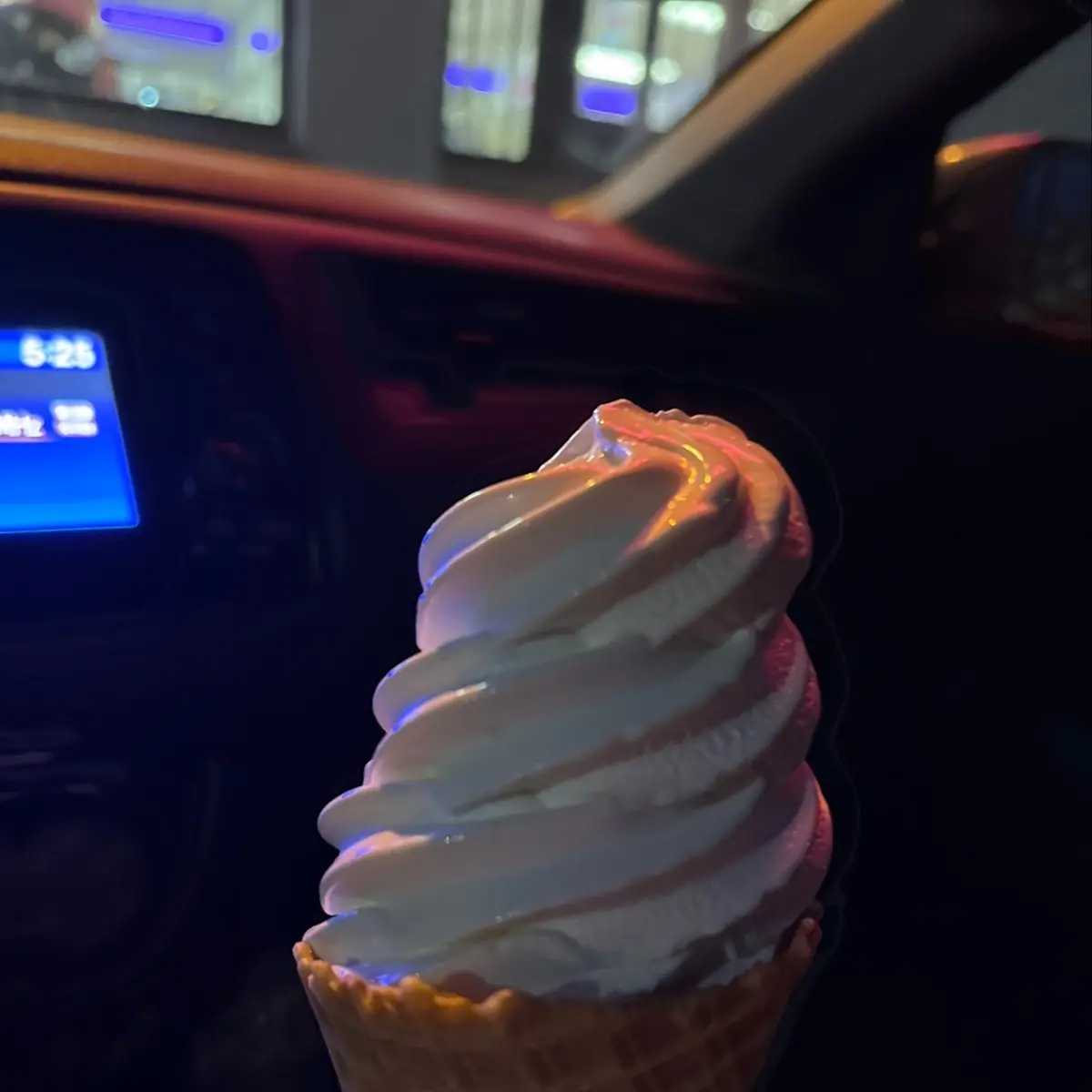 Vanilla Ice Cream in a Waffle Cone