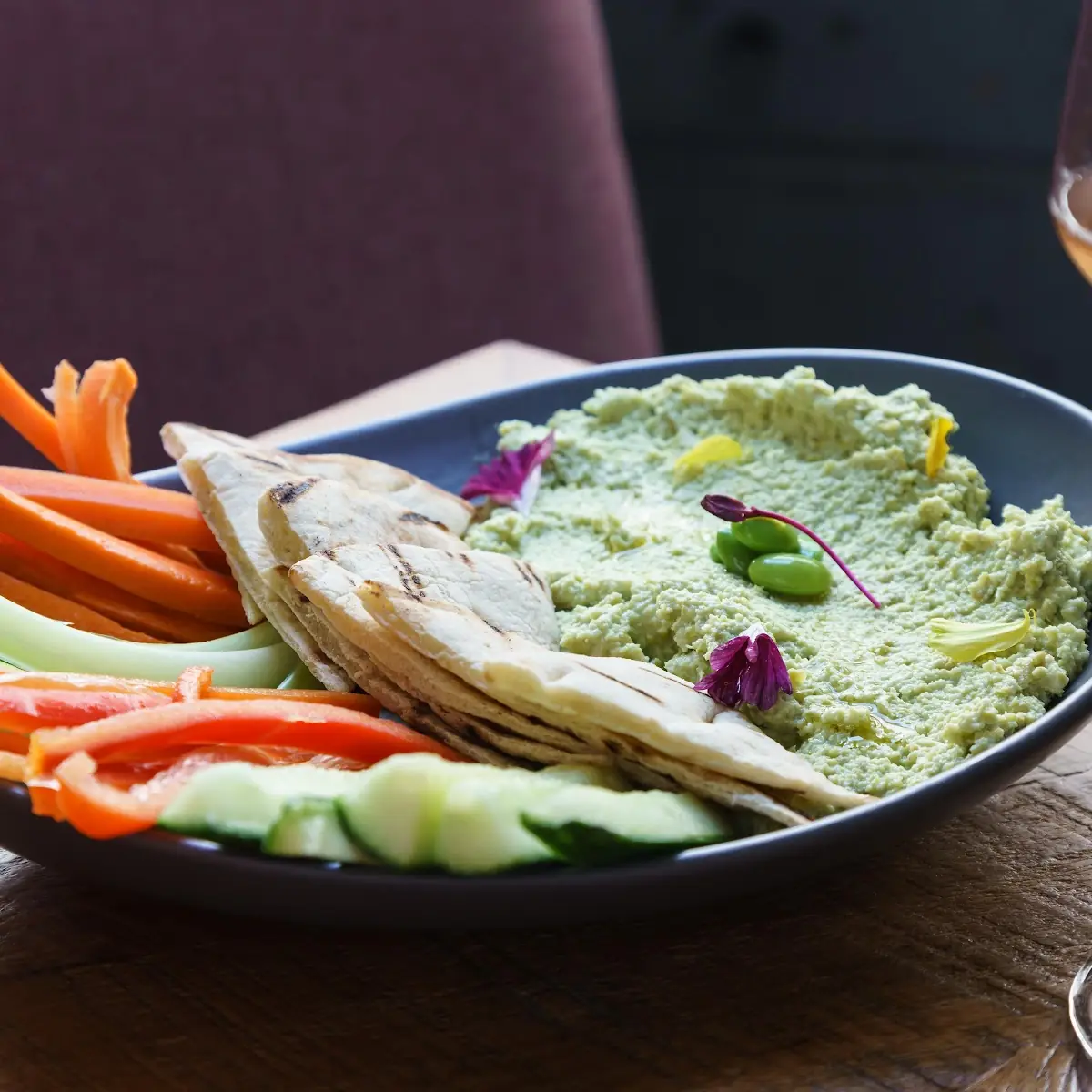 Edamame Hummus Plate