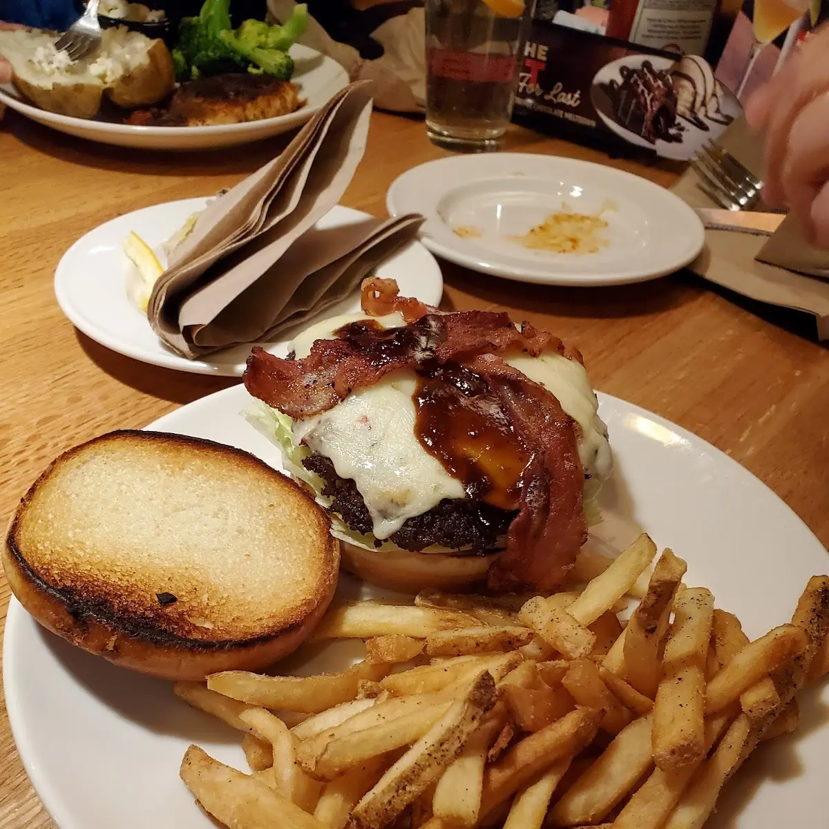 Bacon Cheese Burger & Fries