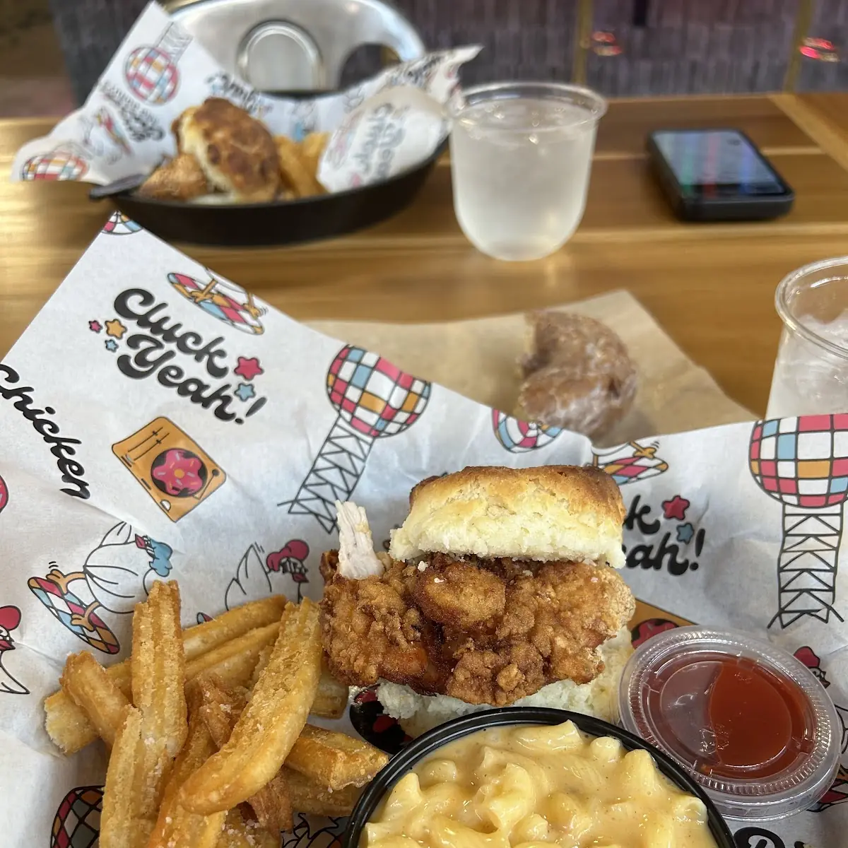 Fried Chicken and Biscuit Platter