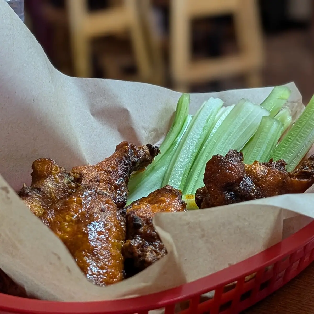 Buffalo Wings with Ranch Dressing & Celery Sticks