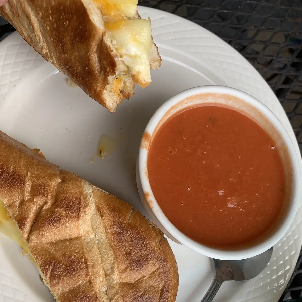 Grilled Cheese with Tomato Basil Soup