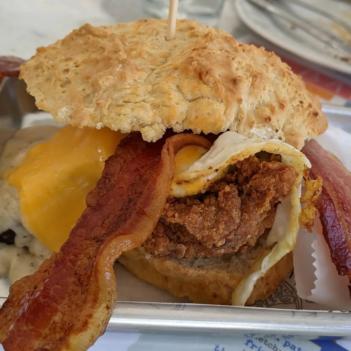 Fried Chicken Breakfast Sandwich