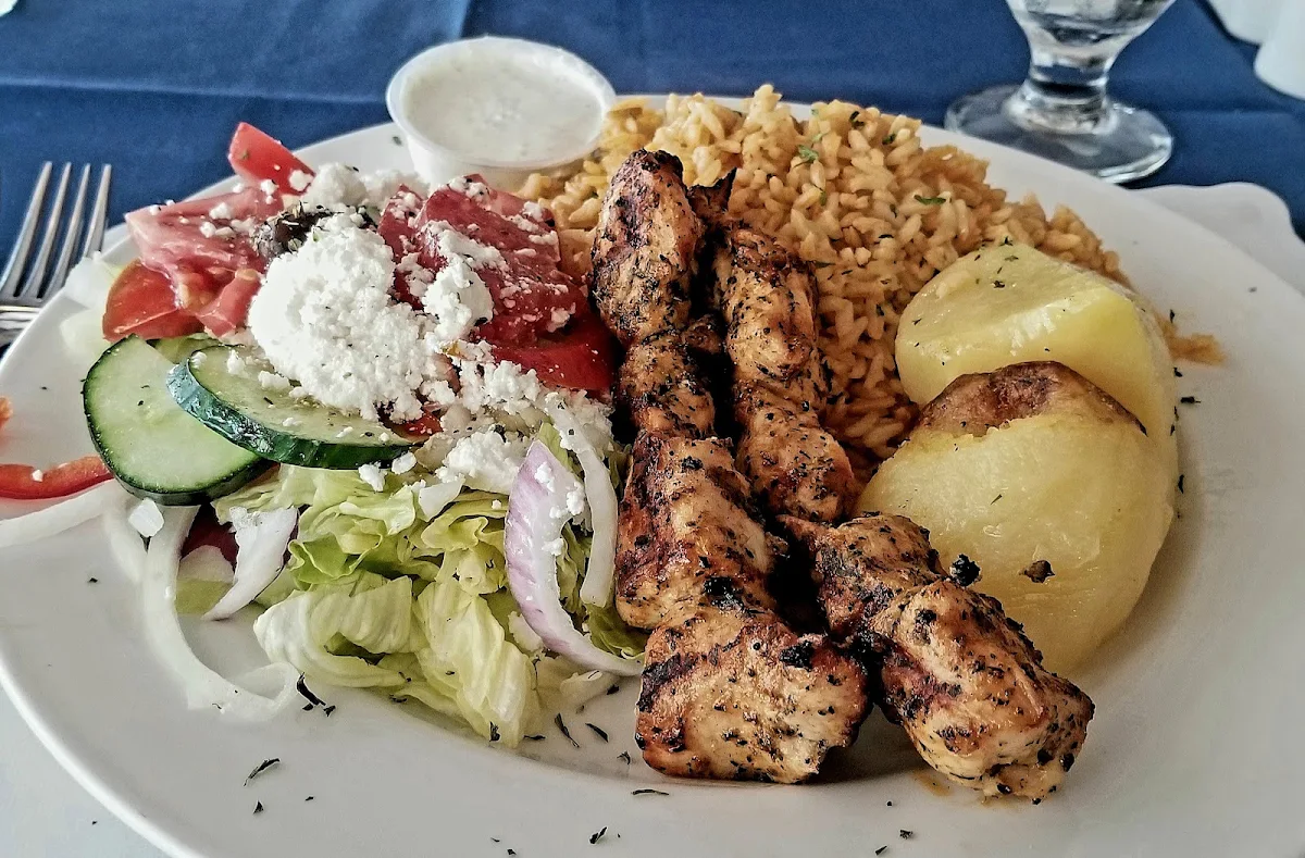 Chicken Souvlaki Platter, Greek Tycoon Restaurant