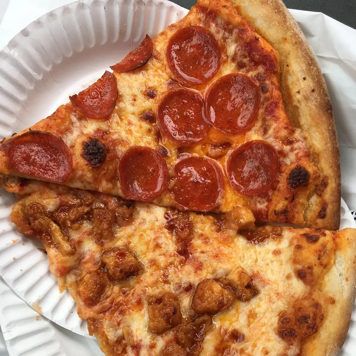 Pepperoni and Thai Chicken Pizza