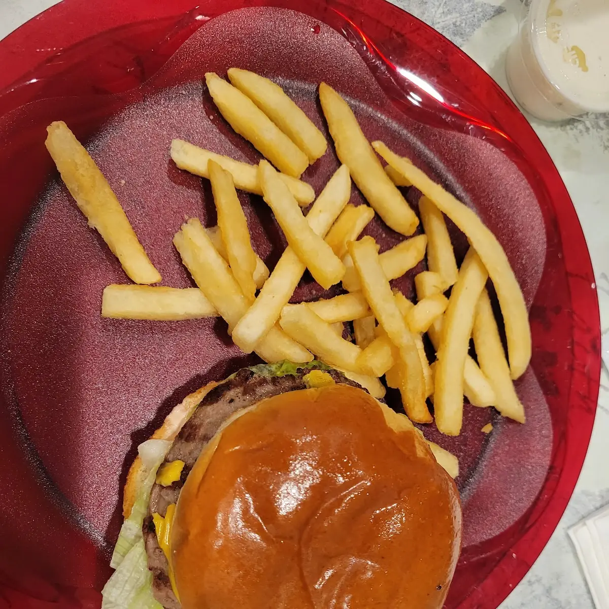 Cheese Burger and Fries