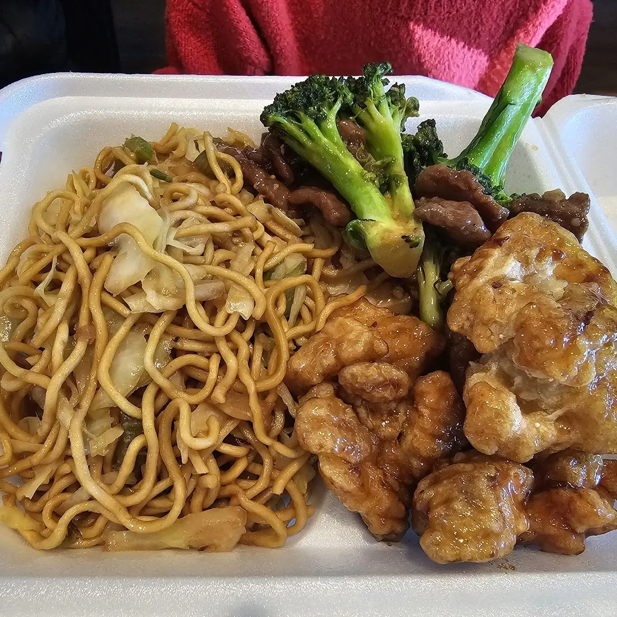 Orange Chicken Broccoli Beef Chow Mein