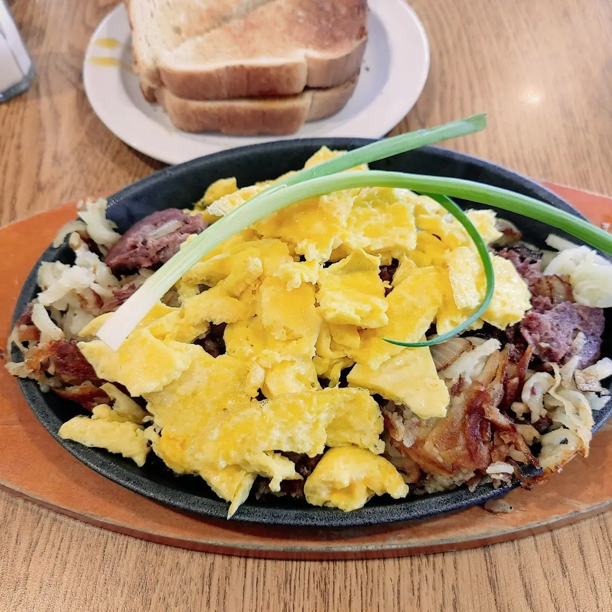 Corned Beef Hash with Scrambled Eggs
