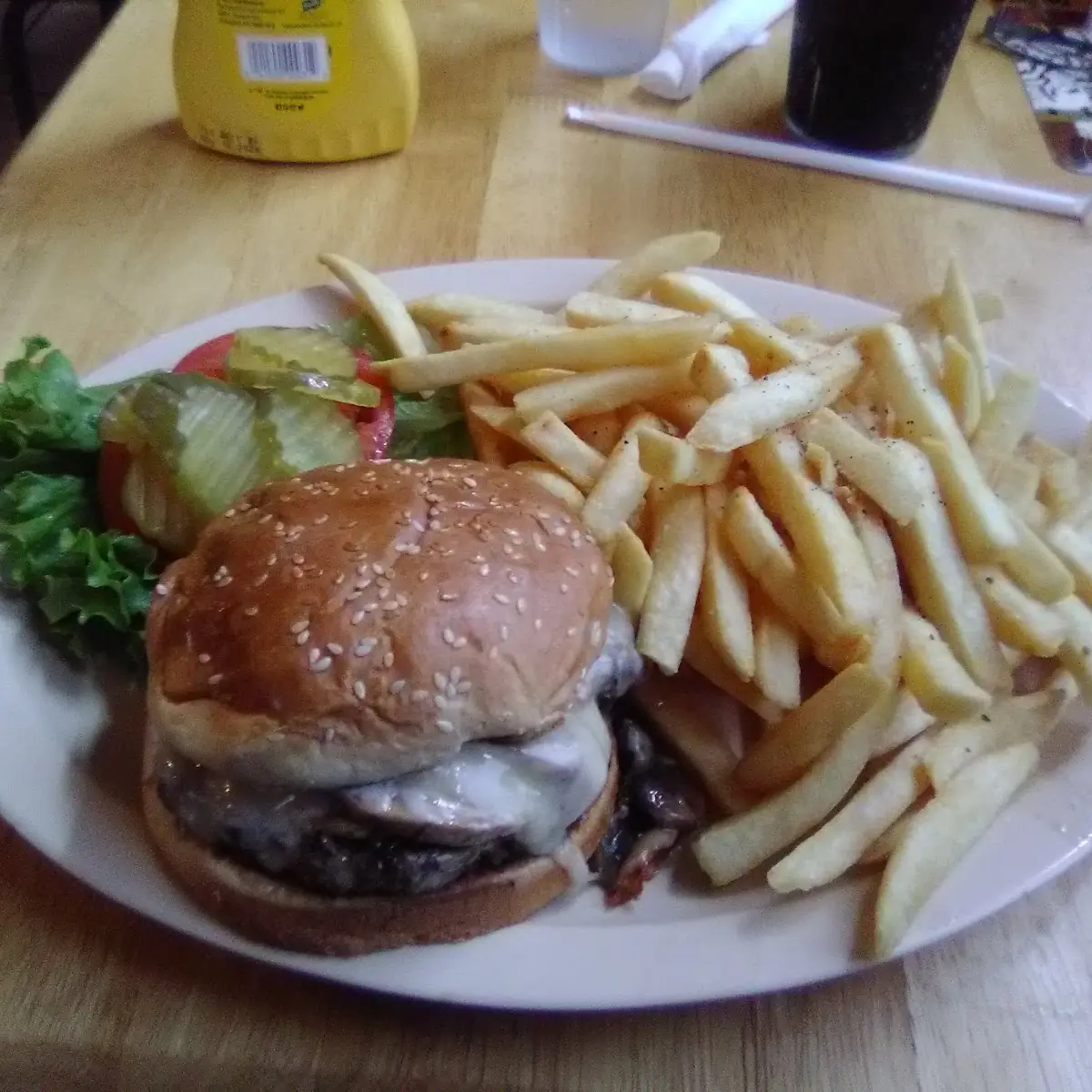 Mushroom Swiss Burger
